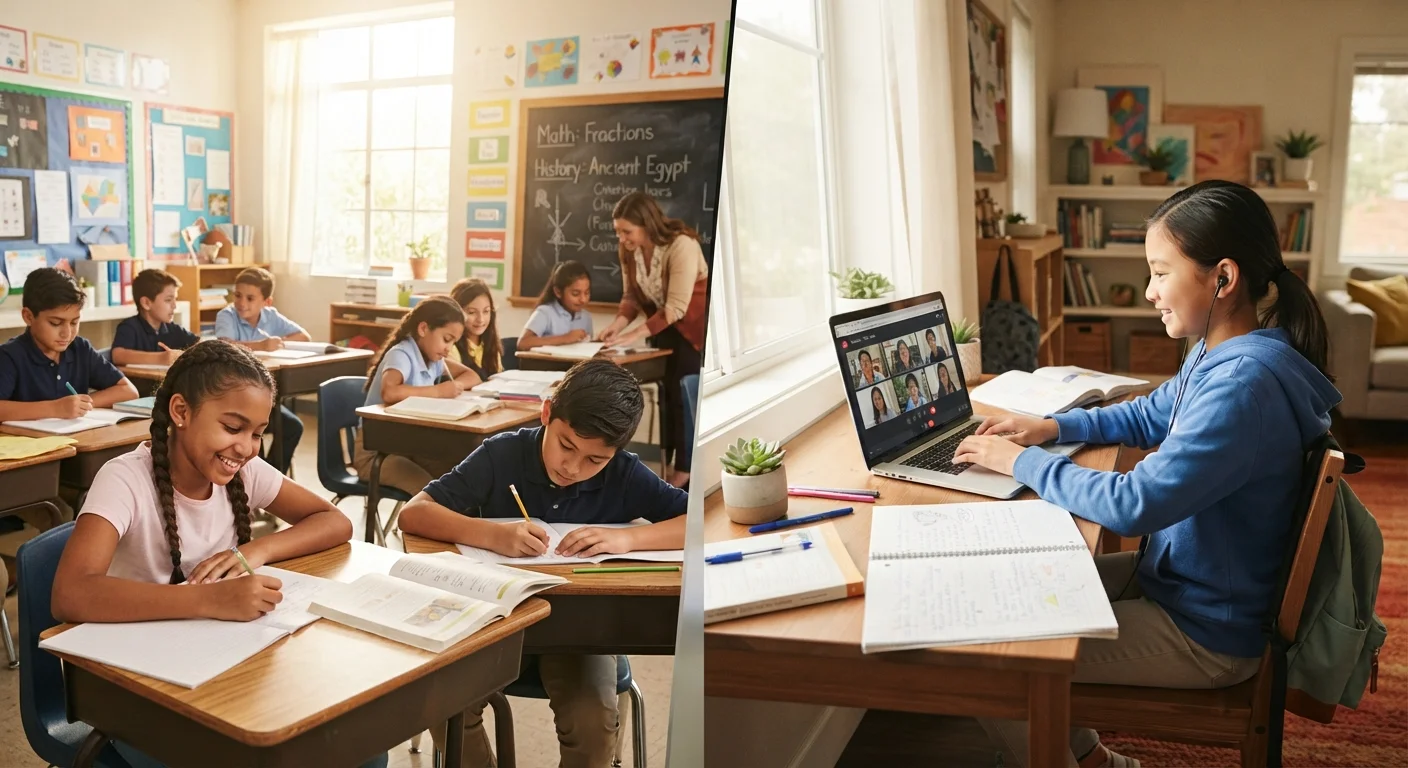 In-Person School vs. Online School for K-12 Students